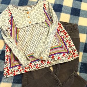 Osh Gosh Carter girls 4t outfit jeggings shirt fall winter